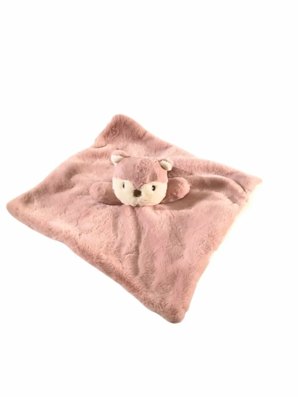 Linzy Baby Fox Rattle Mauve Pink Lovey Security Blanket 14